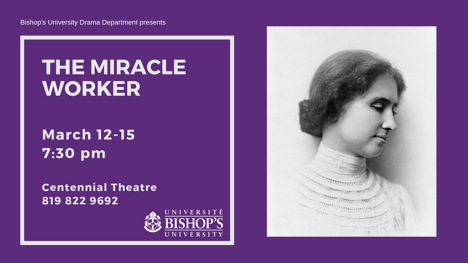BU Drama presents “The Miracle Worker”